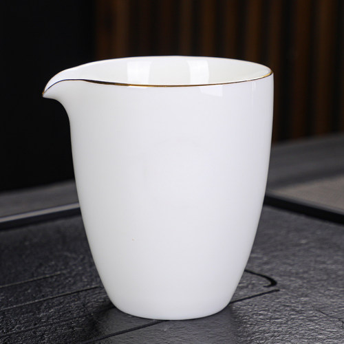 羊脂玉白瓷公道杯茶海