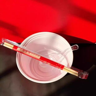 家用加厚一次性火锅红碗筷子勺子饭店加厚筷子婚用过年喜庆用品