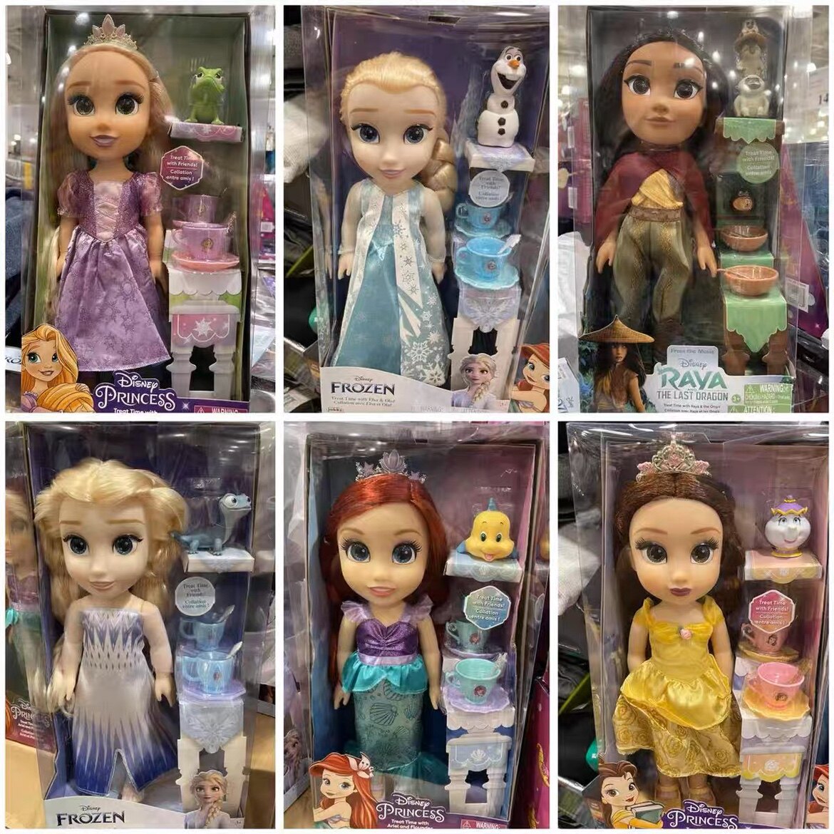 现货新款2023款Disney迪士尼爱莎美人鱼公主沙龙娃娃系列玩偶礼盒