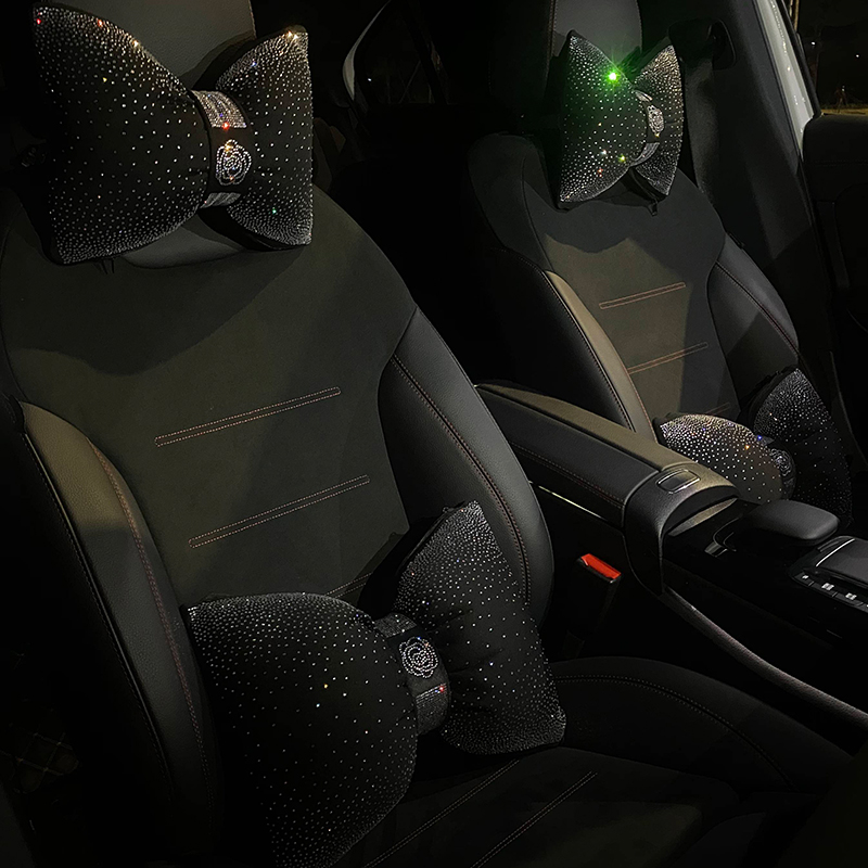 迷魅四季通用闪钻汽车头枕