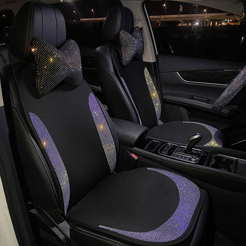 网红汽车坐垫单垫七件套车垫夏季四季通用无靠背凉垫单片女神座垫