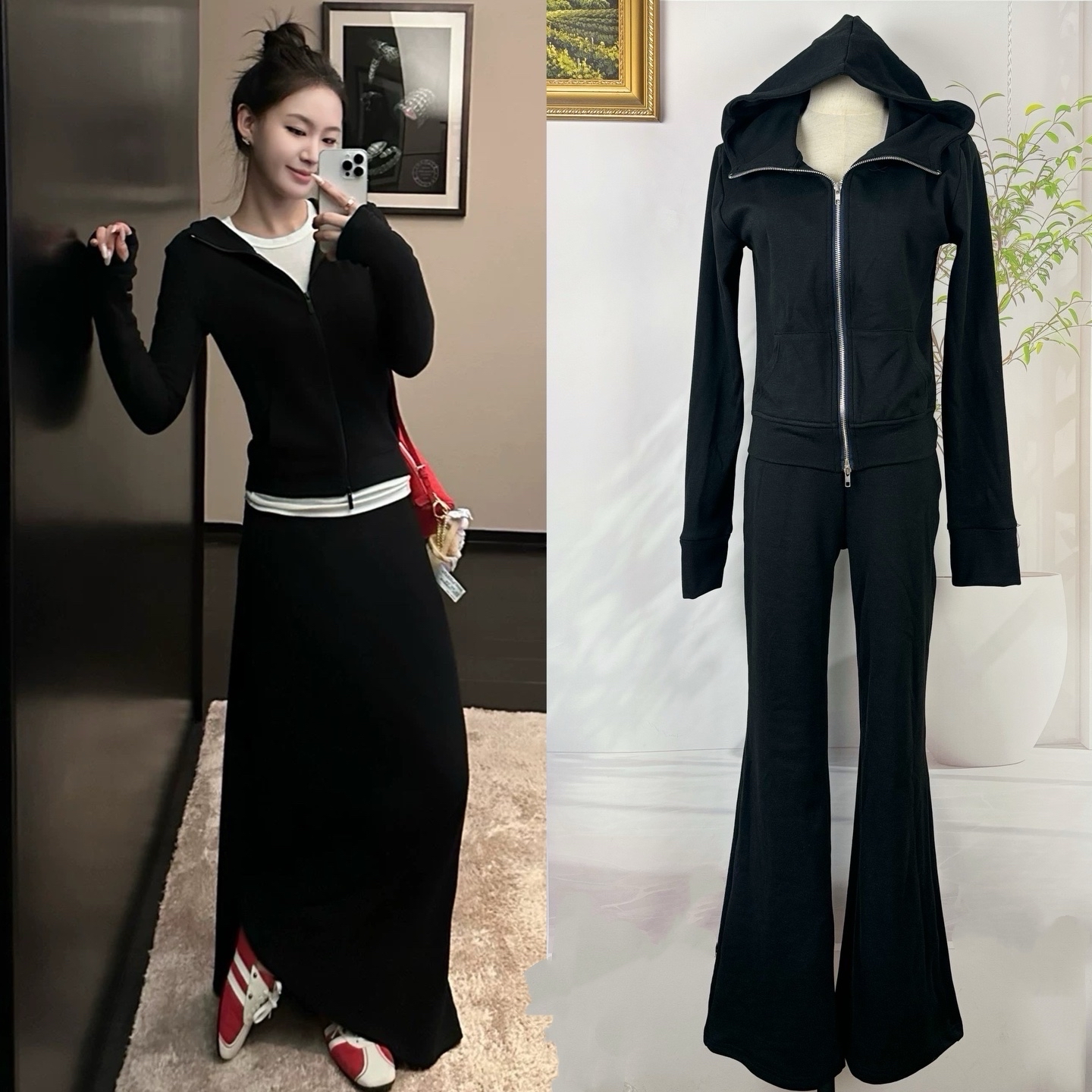 5werkwen lu系套组|搭配不费力 双面磨毛三件套时尚休闲卫衣套装