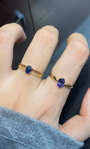 天然蓝宝石戒指 18k金钻石镶嵌 配国际证书