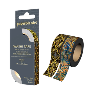 paperblanks佩兰克命运之书&淡黄蔷薇和纸胶带手账贴纸胶卷套装diy日记装饰小图案烫金印花口红贴纸2卷组合装