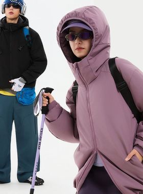 冬季新款时尚保暖户外休闲情侣棉服日系百搭连帽开衫棉服外套5568