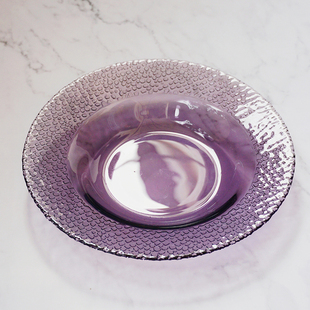 甜点沙律进口玻璃水果沙拉冷食无铅北欧风格盘ins餐厅简餐碟子