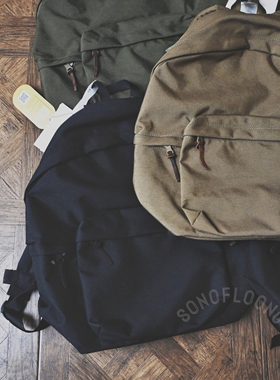 SONOFLOONG复古双肩包尼龙防水背包cordura休闲书包户外22L男女潮