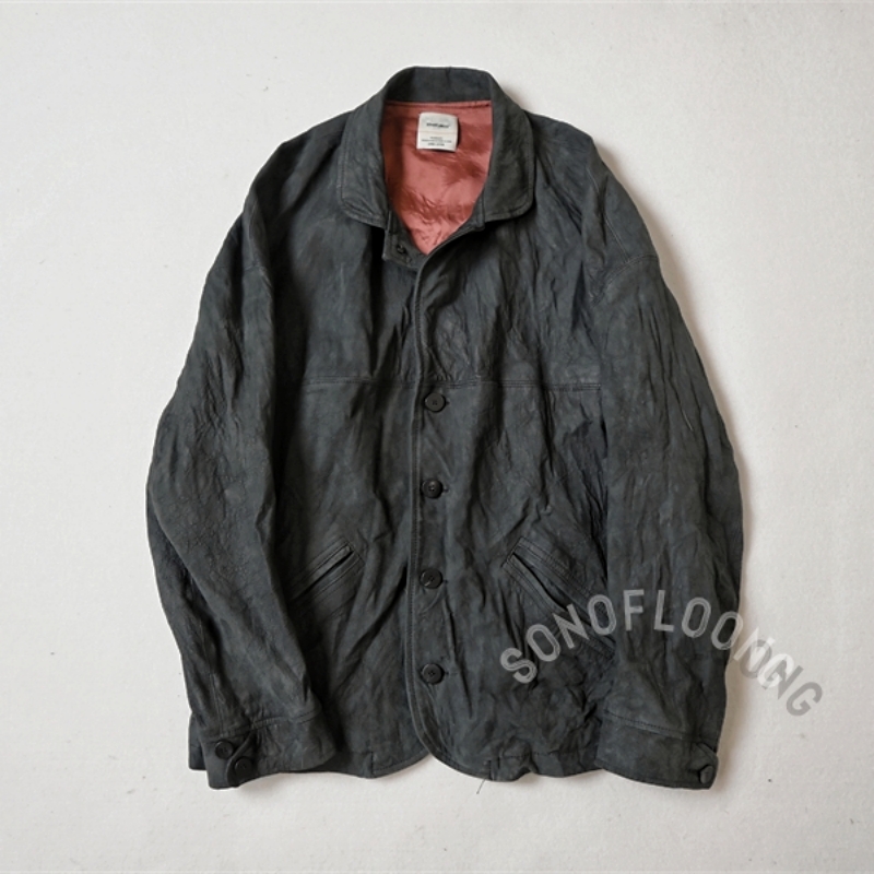 SONOFLOONG复古ETON羊皮夹克