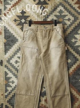 SONOFLOONG复古水洗伐木裤B01 B136宽松休闲裤VINTAGE泼墨工装裤