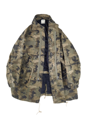 SONOFLOONG复古水洗M65 PARKA M51风衣笔触迷彩大衣宽松廓形潮牌