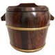 3Kg 6斤大红酸枝红木米桶米面桶双耳锅盖家用传统手工艺仿古老式