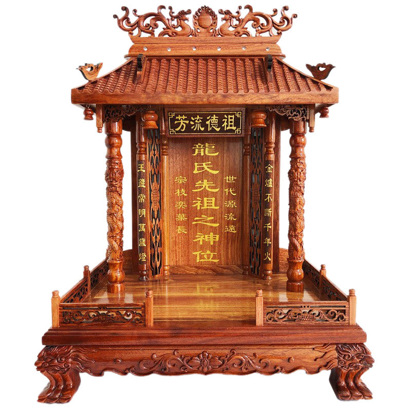 56cm高缅甸花梨木红木牌位神位天地君亲师位国亲莲位香火位神排位