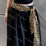 爵士舞新款小众亮片镂空腰搭街舞潮牌kpop屁帘肚皮舞腰链舞蹈臀巾