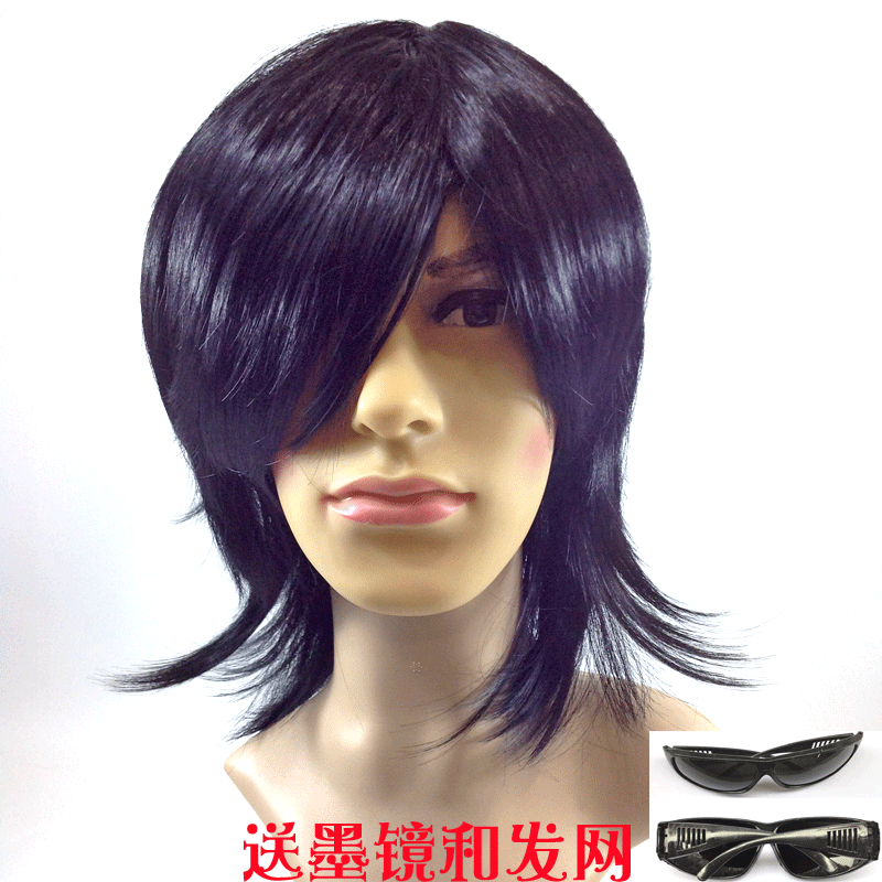 秦浩南同款假发时尚卷发头套港片古惑仔大佬发型抖音 cos表演