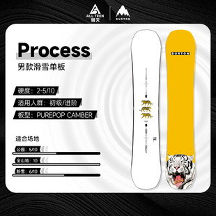 雪板 单板滑雪板PROCESS全能自由式 傲天极限2425款 Burton伯顿男款