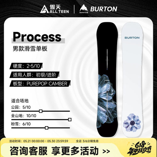 伯顿PROCESS男款全山单板滑雪板