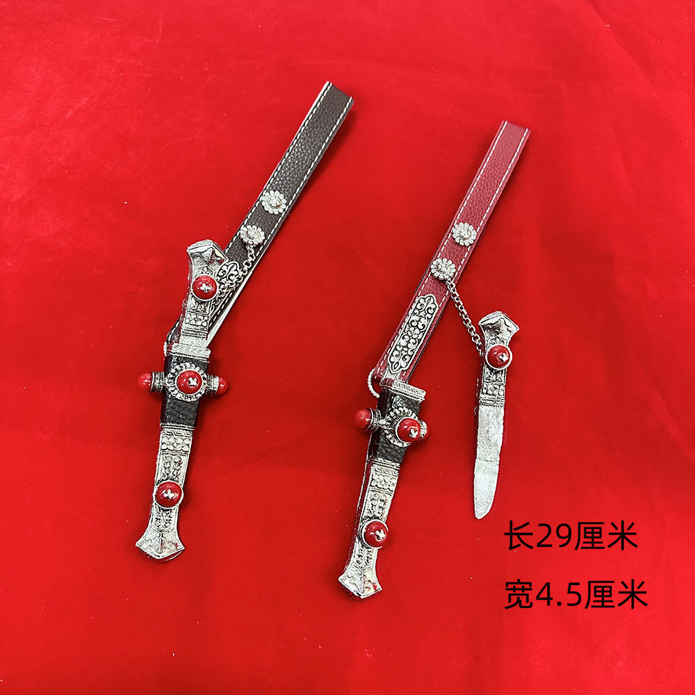 2024藏族藏式配饰合金属藏银藏袍服装民族风腰挂复古爆款胸针别针