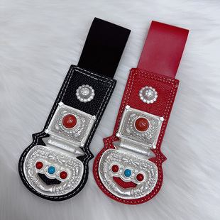 儿童合金属仿银藏区藏式腰间藏族服装藏袍配饰腰链罗荣腰部饰品