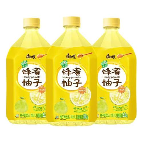 康师傅蜂蜜柚子整箱大瓶1L/12瓶