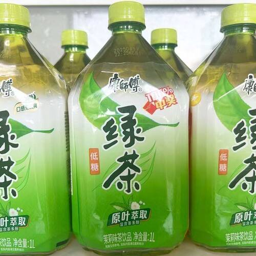 康师傅低糖绿茶整箱大瓶1L*12瓶