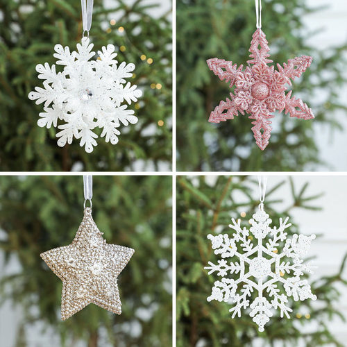 亚马逊新款供货圣诞节装饰品白色