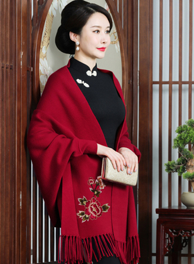 羊绒披肩喜婆婆妈妈百搭冬季