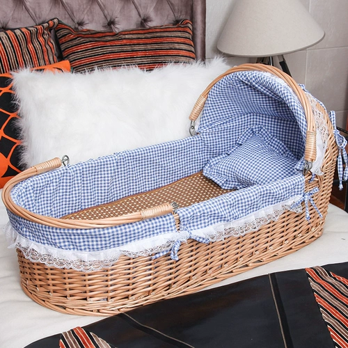 Детская колыбель для новорожденных, портативная корзина, экологичная коляска из натурального дерева