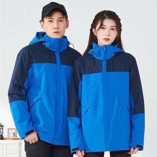 户外防寒服男女三合一两件套可拆卸加绒内胆冲锋衣团体工作服定制