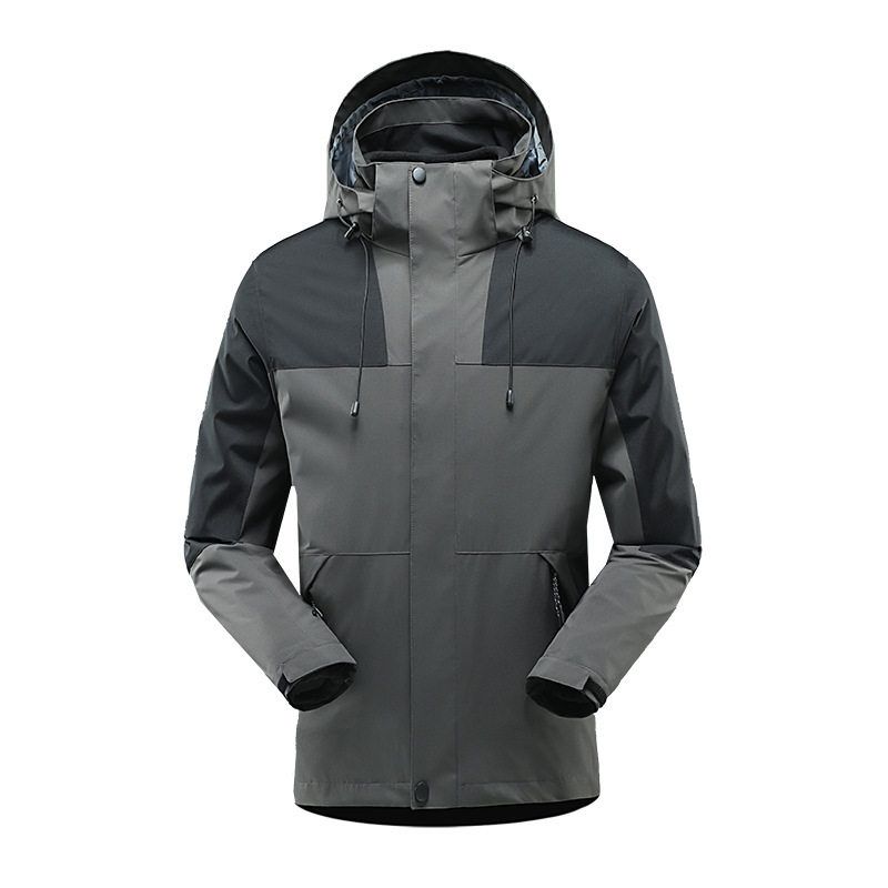 新款两件套可拆卸冲锋衣定制防风防水户外徒步滑雪服登山服批发