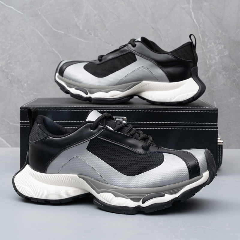 外贸原单男鞋秋季透气网面老爹鞋