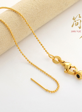 沙金保色小米珠链调节链O字链条盒子锁骨链子吊坠配链配件饰批发