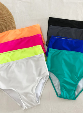 三角裤泳裤女夏防走光底裤黑色白色比基尼打底游泳衣专业内裤单件