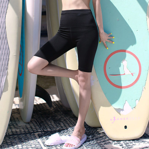 高腰速干短裤单独运动分体泳衣