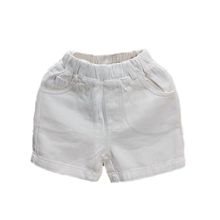 儿童白色休闲短裤夏季新款男童百搭裤子女童牛仔三分裤宝宝热裤潮