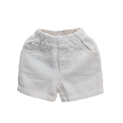 儿童白色休闲短裤夏季新款牛仔