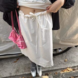 小白裙 不能拒绝 气质棉质长款 连衣裙 L少女 26061 DEAR.XI