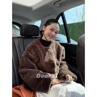 卷毛加厚秋冬保暖时髦皮草外套2350 质感太棒啦 DEAR.XI L少女