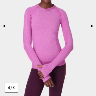 至简英国 不退换 Sweaty Betty athlete无缝速干运动长袖T