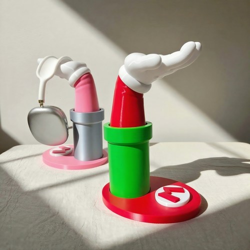 马里奥耳机支架可爱桌搭生日礼物