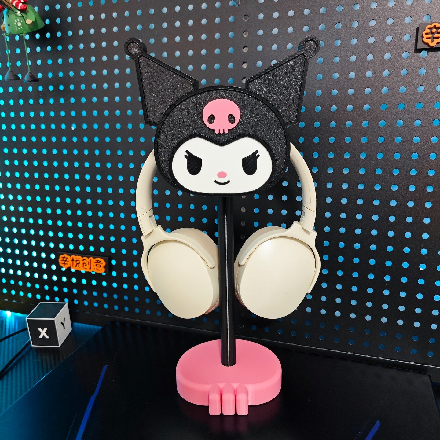 库洛米耳机支架可爱三丽鸥电竞房桌面摆件创意头戴式耳机挂架收纳,3C数码配件,耳机支架,淘宝优惠券,粉丝福利购,淘宝优惠卷