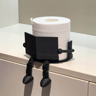 可爱创意化妆室纸巾盒厕所卷筒卫生纸筒挂架创意卫生纸置物架卫生