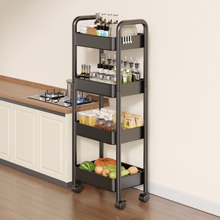 厨房多功能置物架落地放菜小推车家用果蔬菜篮子多层收纳零食架子