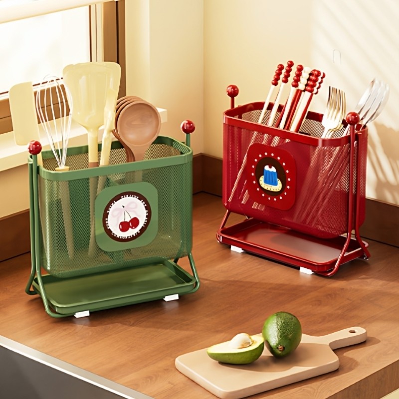 台面筷子收纳盒家用厨房分格筷子筒2025新款高档筷勺叉收纳沥水架,餐饮具,餐具笼/架,淘宝优惠券,粉丝福利购,淘宝优惠卷