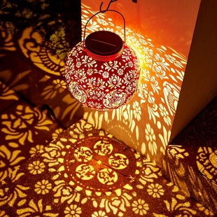 新款2026新年装饰灯太阳能户外灯笼春节彩灯福字过年氛围发光挂灯