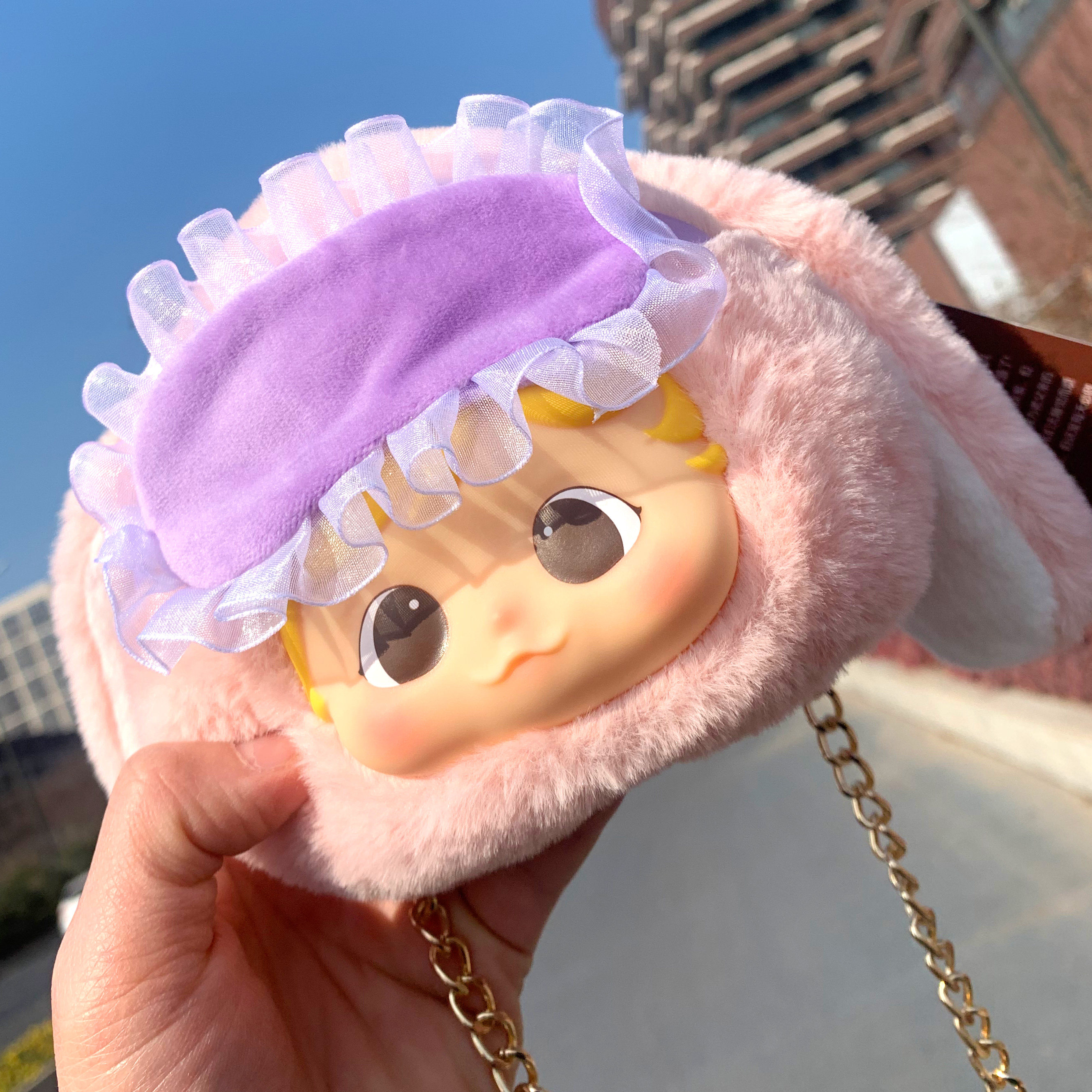 瑞希毛绒绒包包新款少女可爱单肩斜跨包儿童女孩小兔子新年礼物