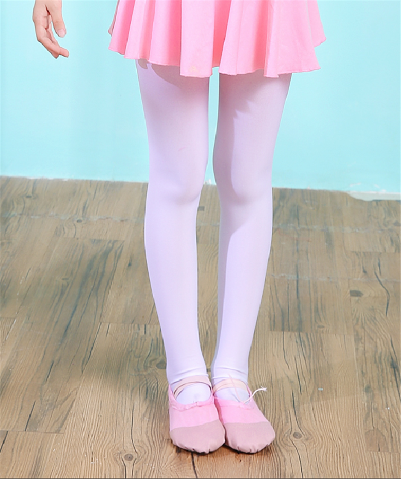儿童舞蹈袜白色芭蕾舞袜子女童连裤袜打底袜舞蹈班练功袜夏季薄款