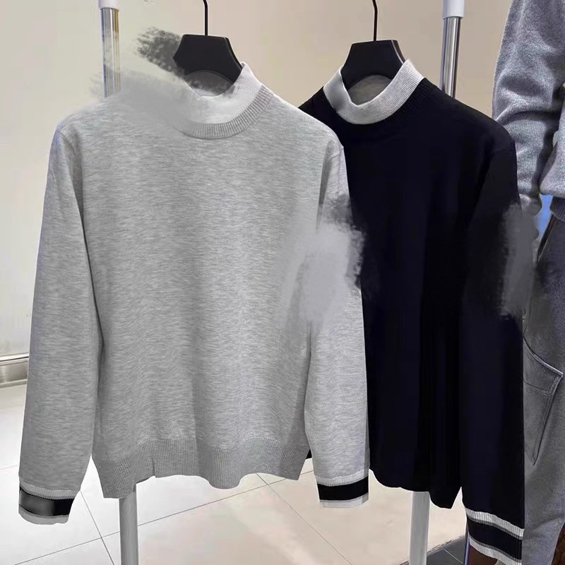 秋冬新款高尔夫服装男装半高领字标显瘦保暖针织运动防风毛衣长袖