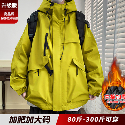 棉衣男冬季胖子潮牌加肥加大码