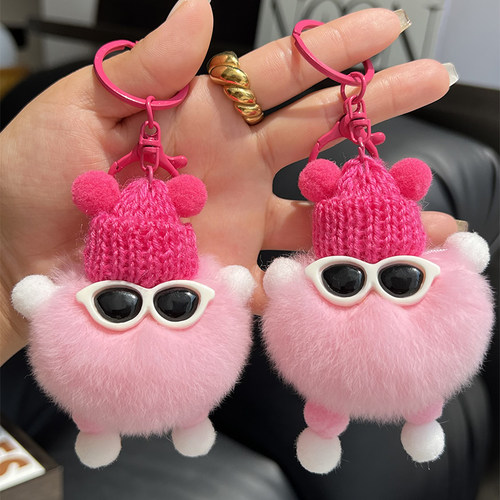 热巴同款可爱煤球钥匙扣包包挂饰