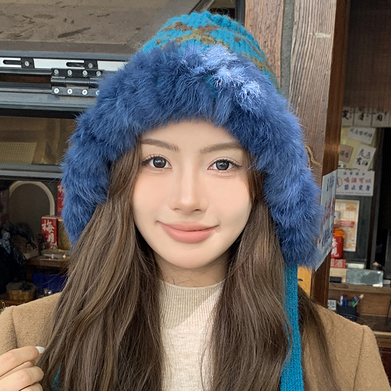 冬季毛毛帽加厚保暖护耳雷锋帽